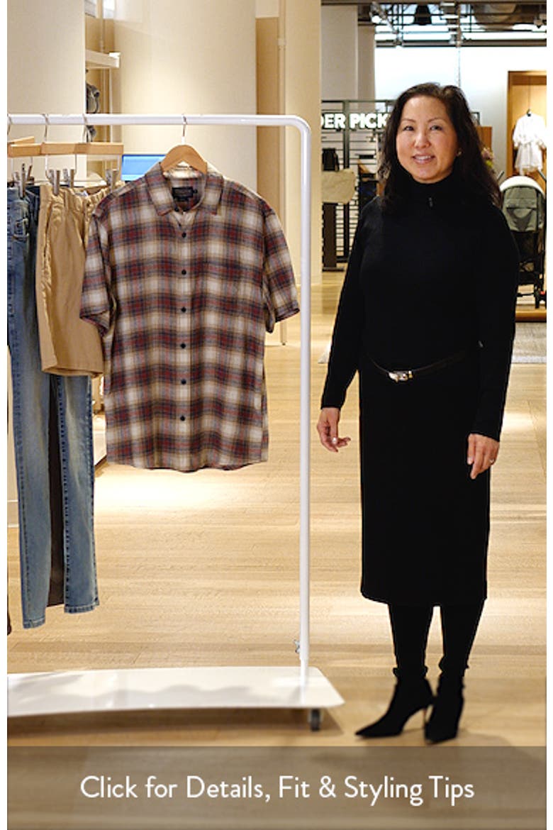 Dawson Plaid Short Sleeve Linen Blend Button-Up Shirt video
