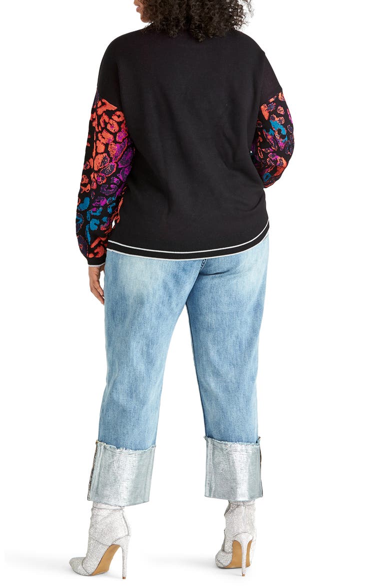 Cleopatra Jeans, Alternate, color, LOTUS WASH/ SILVER FOIL