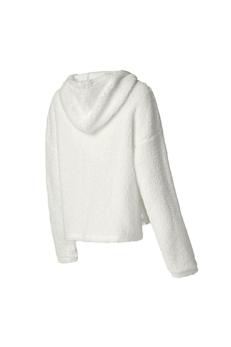 Women's Concepts Sport  White Cleveland Browns Fluffy Pullover Sweatshirt & Shorts Sleep Set, Alternate, color, White