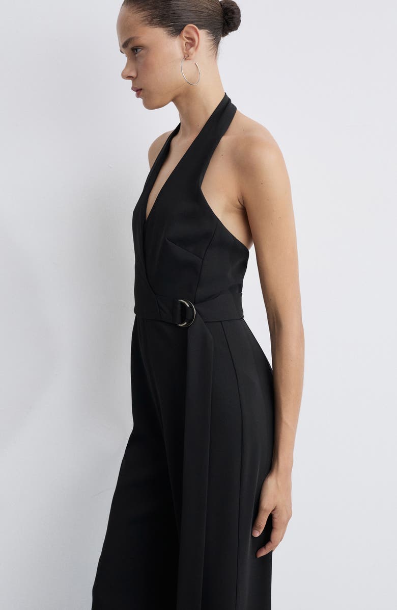 MANGO Halter Neck Jumpsuit, Alternate, color,