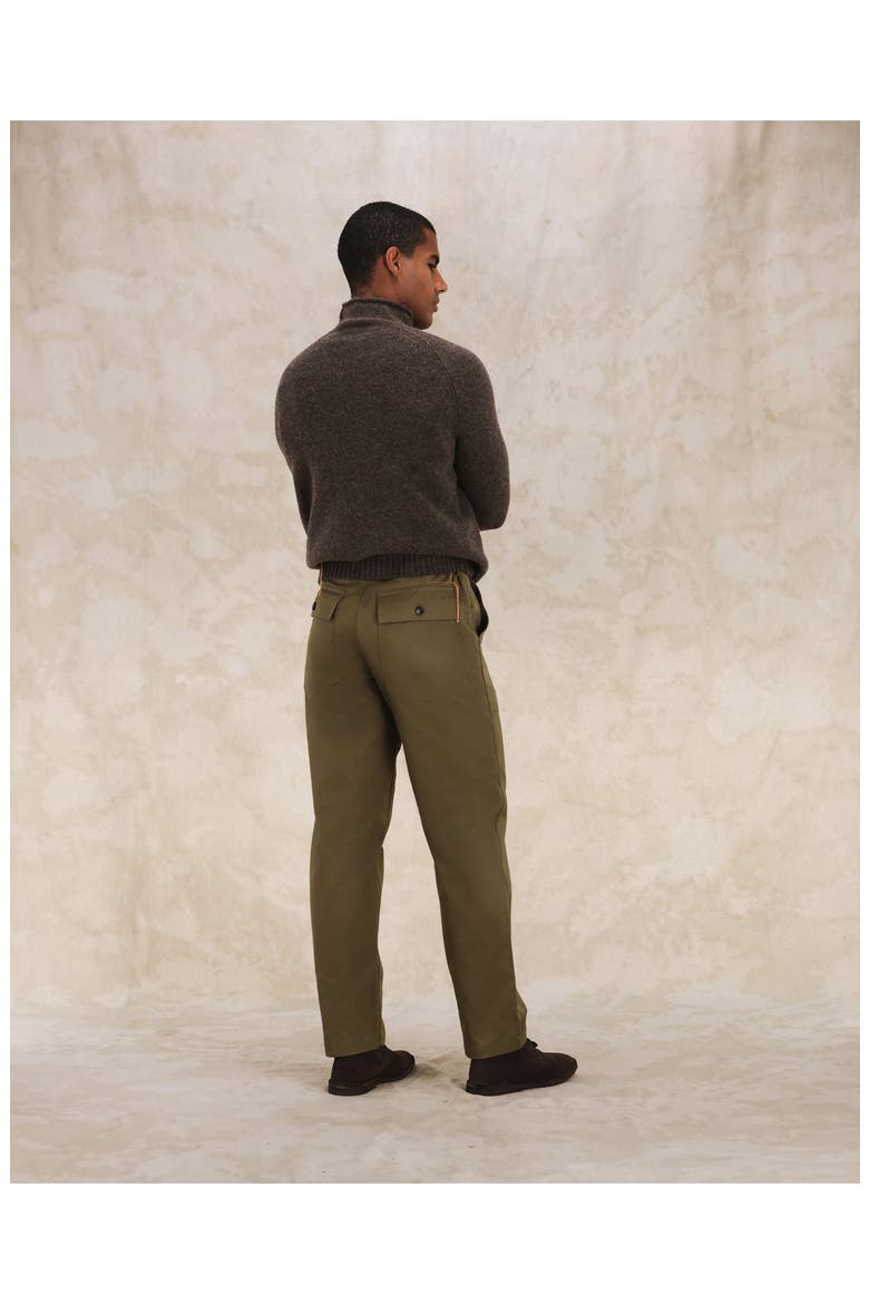 Newfatigue Herringbone Cotton Fatigue Trousers, Alternate, color, OLIVE