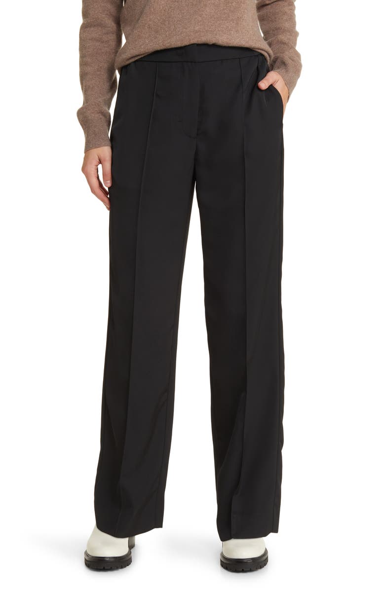 Rails Alta High Waist Straight Leg Pants, Main, color, Shiny Black