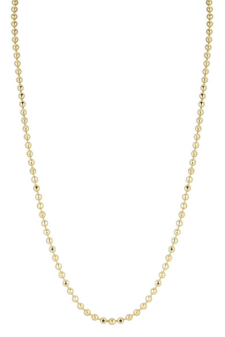 Ball Chain Necklace, Main, color, GOLD