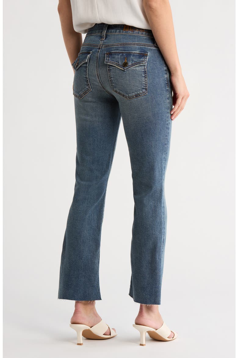 Nikki Raw Hem Ankle Flare Leg Jeans, Alternate, color, PENSTEMON
