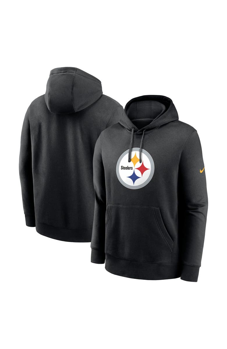 Nike Men's Nike Black Pittsburgh Steelers Club Logo Pullover Hoodie, Main, color, Black