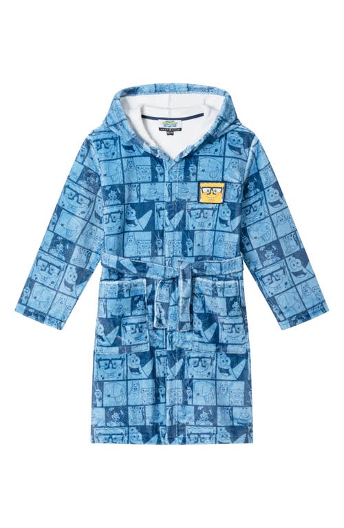 Andy & Evan Kids' SpongeBob® SquarePants™ Microfleece Hooded Robe in Navy 