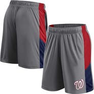 PROFILE Men's Profile Gray/Red Washington Nationals Team Shorts