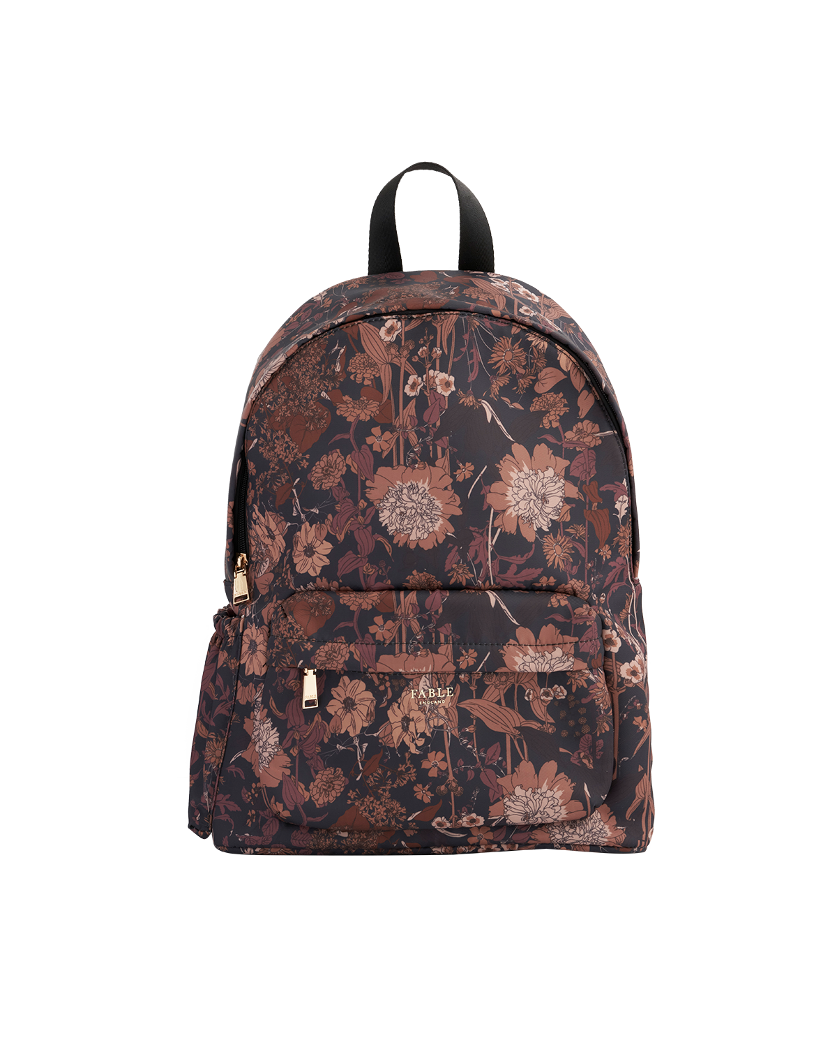 Fable England Deco Blooms Large Black Backpack, Main, color, Black