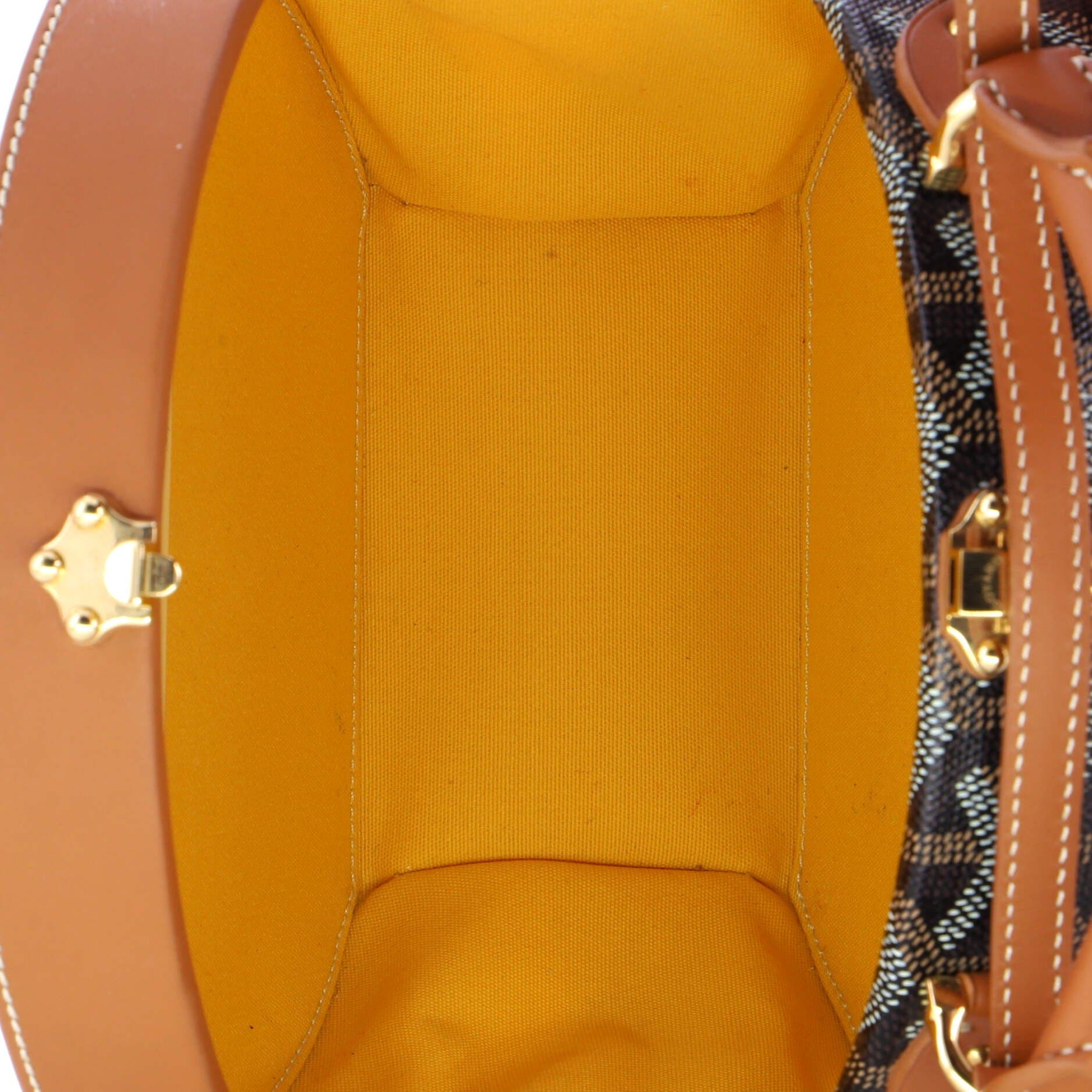 Pre-Owned Goyard Alto Hatbox Bag Coated Canvas, Alternate, color, Brown