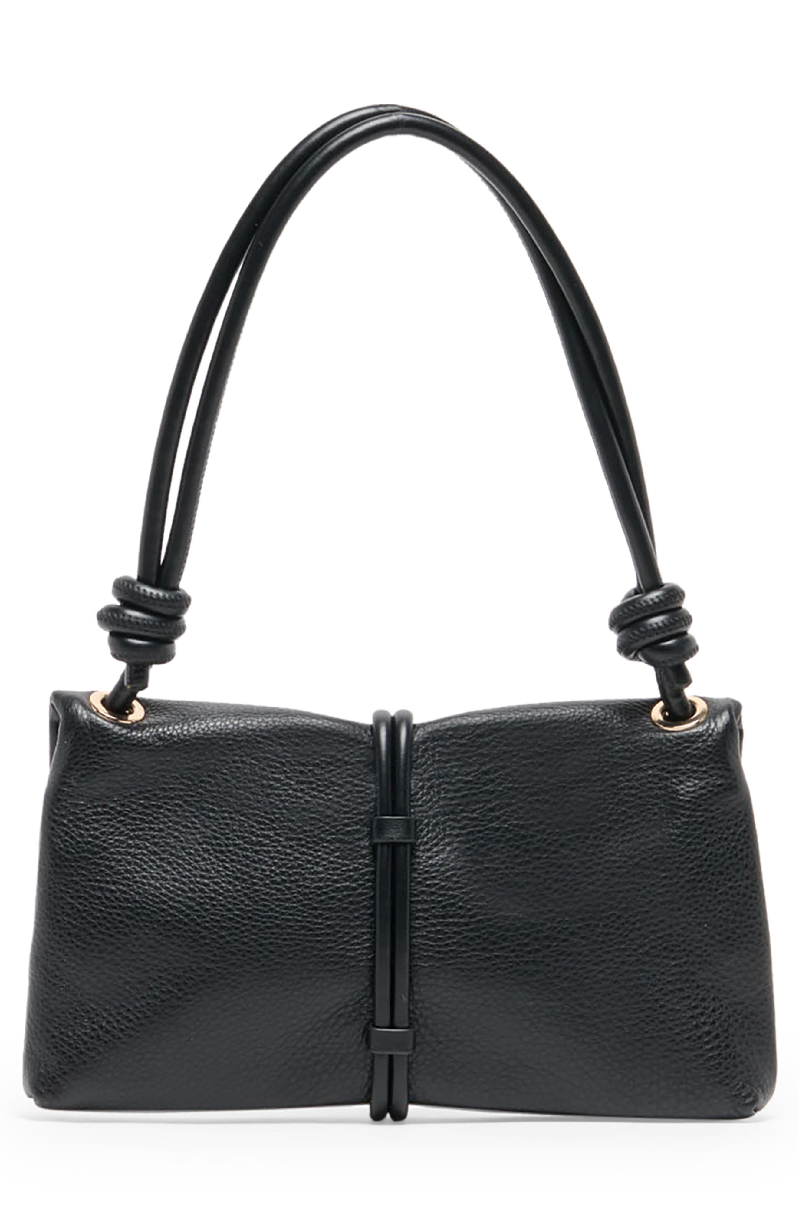 Amina Shoulder Bag, Alternate, color, BLACK LEATHER