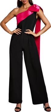 Coast Bow One Shoulder Wide Leg Jumpsuit