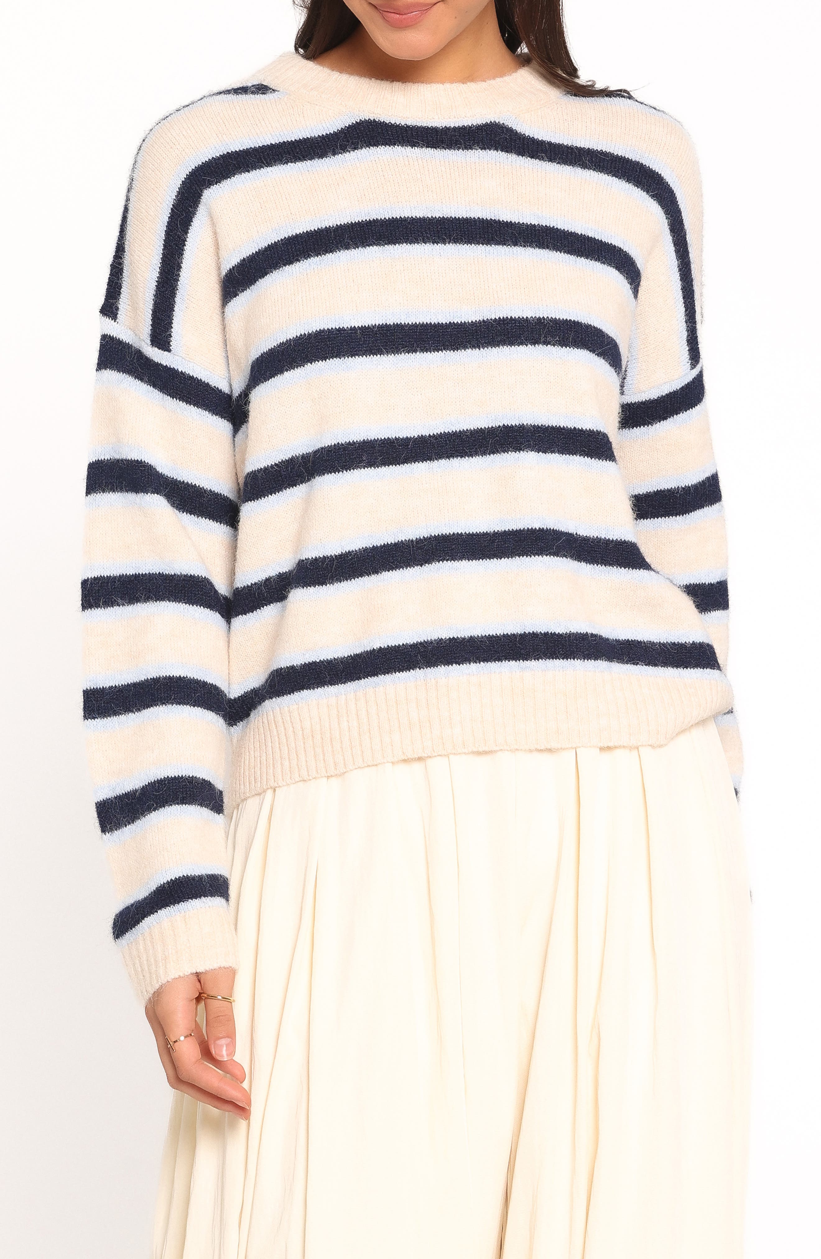 selected WHITE BLUE STRIPE