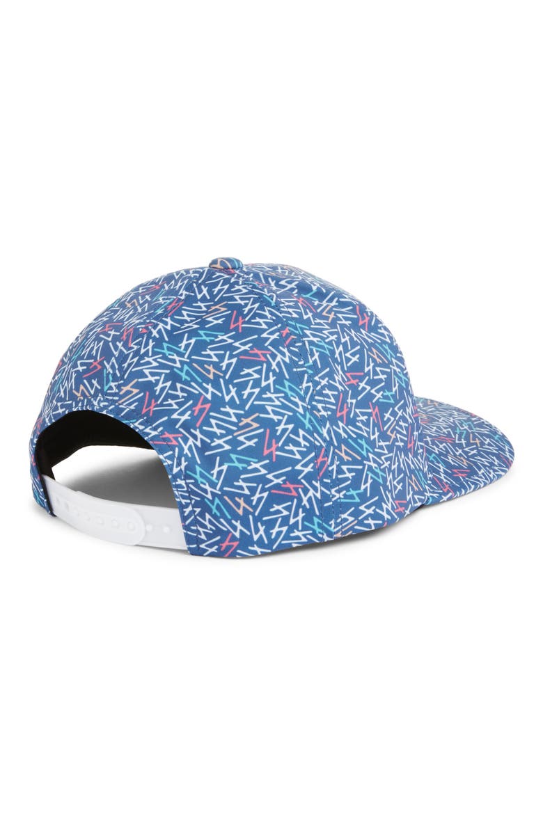 Vance Geo Print Snapback Golf Hat, Alternate, color, NAVY