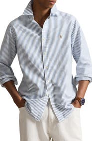 Polo Ralph Lauren Classic Fit Stripe Seersucker Button-Down Shirt