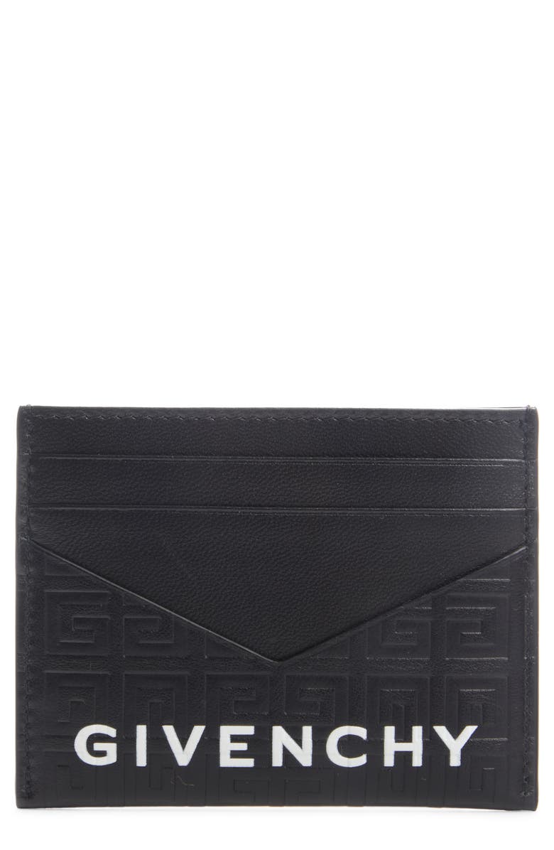 Givenchy G-Essentials Logo Leather Card Case, Main, color, 