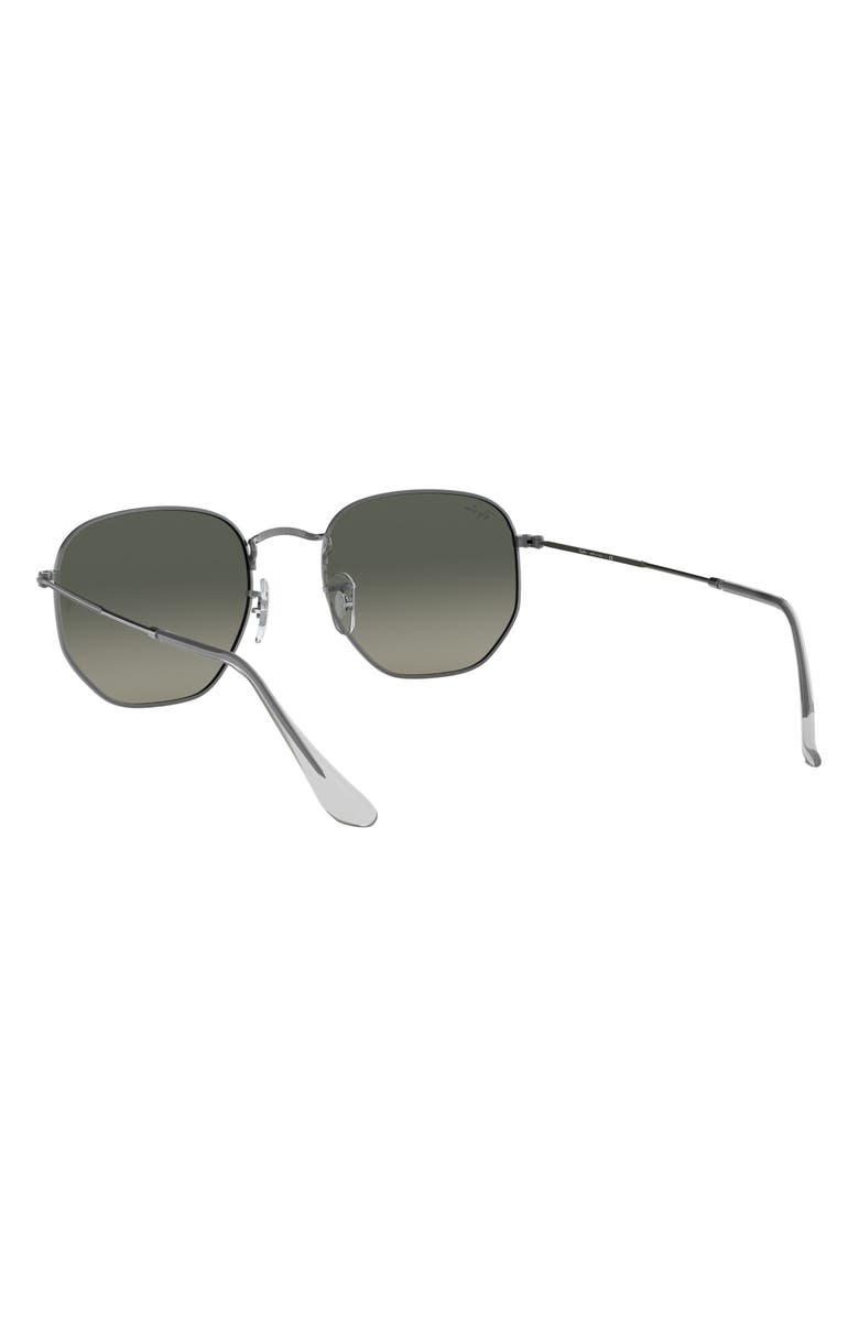 Ray-Ban 51mm Geometric Sunglasses, Alternate, color, Gunmetal/ Grey Gradient