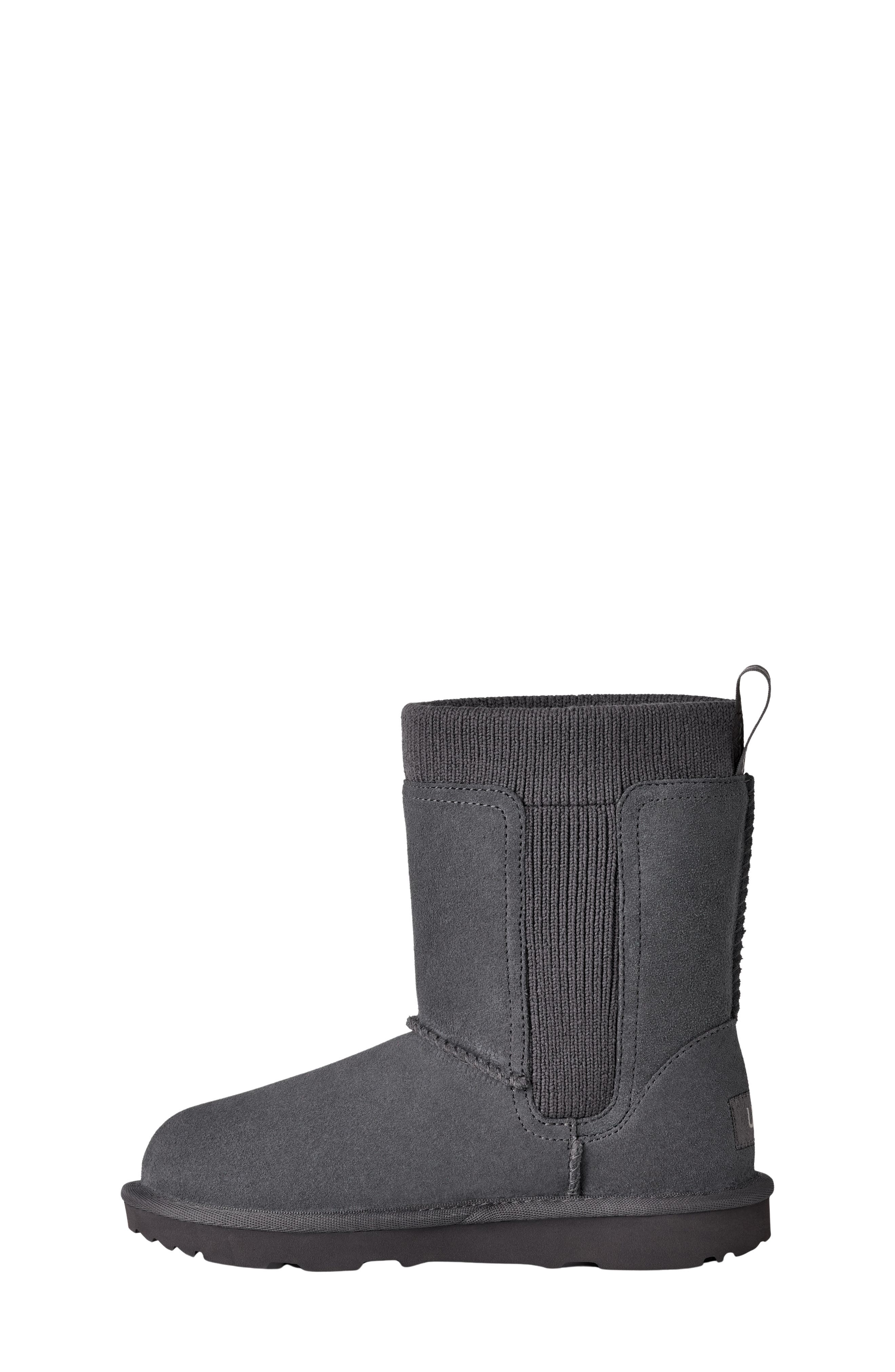 Kids' Classic Stretch Cuff Boot, Alternate, color, OBSIDIAN