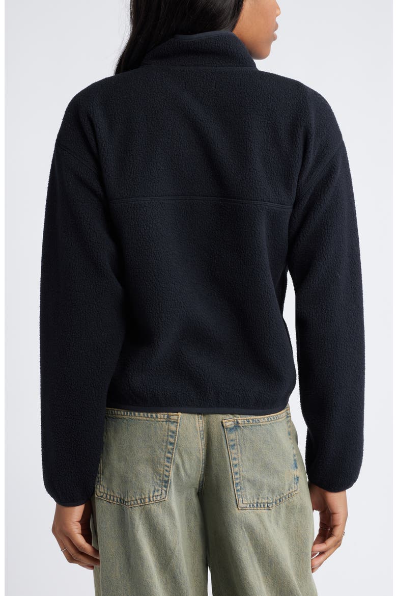 Fleece Quarter Zip Pullover, Alternate, color, BLACK
