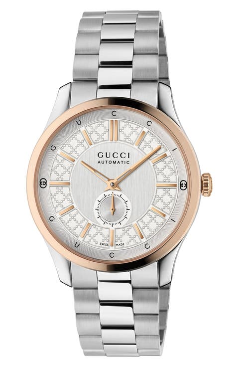 G-Timeless Slim Two-Tone Automatic Bracelet Watch, 40mm