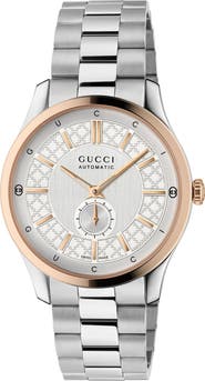 Gucci G-Timeless Slim Two-Tone Automatic Bracelet Watch, 40mm