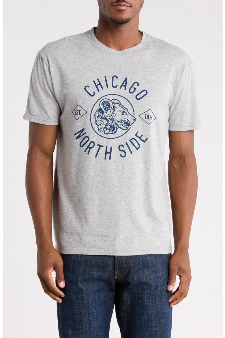 Chicago Cubs North Side Graphic T-Shirt, Main, color, HEATHER GREY