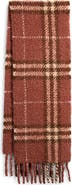 Burberry Check Alpaca & Wool Blend Bouclé Fringe Scar