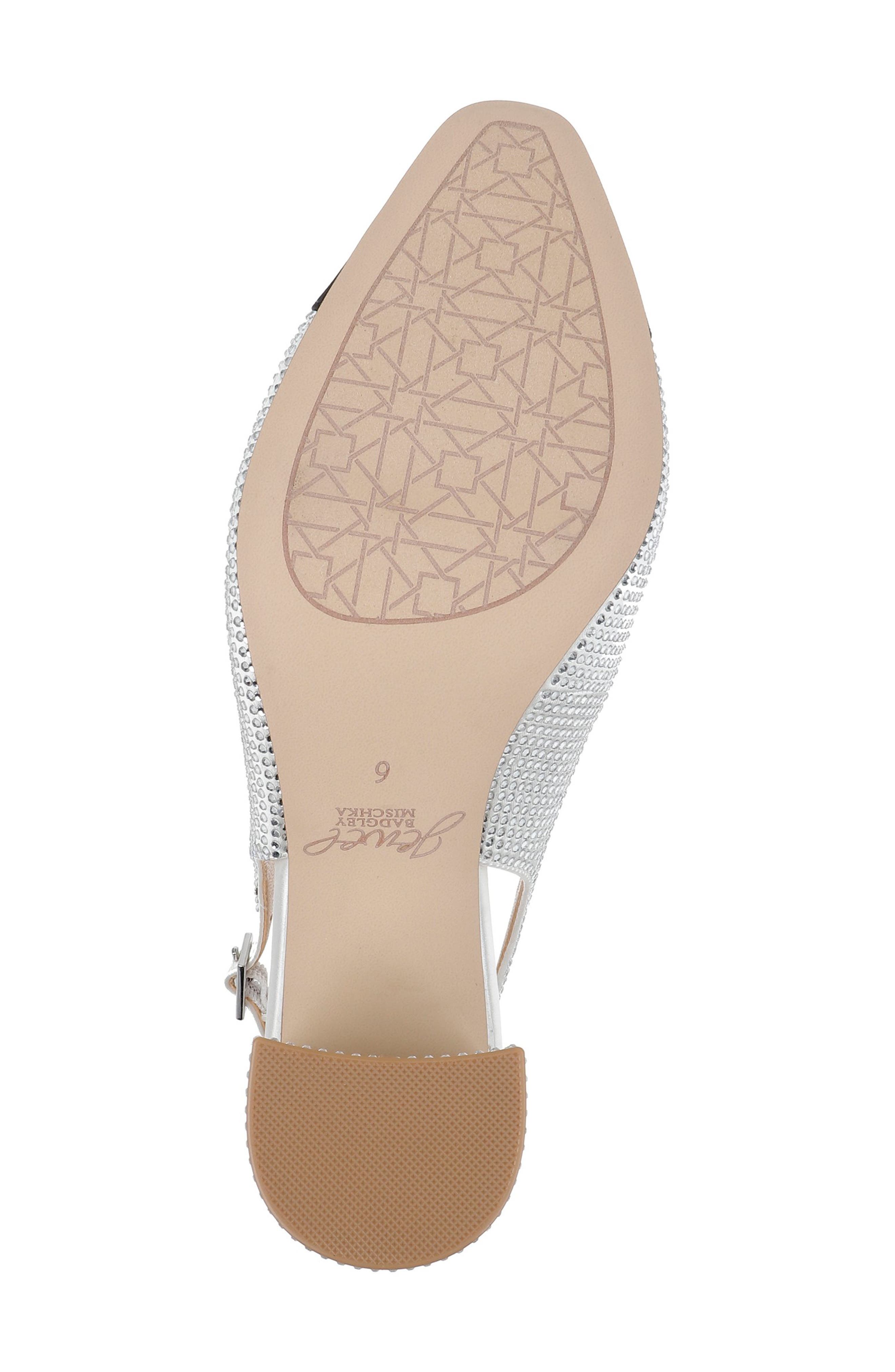 Jewel Badgley Mischka Tatumn Embellished Slingback Pump, Alternate, color, Ivory/ Black