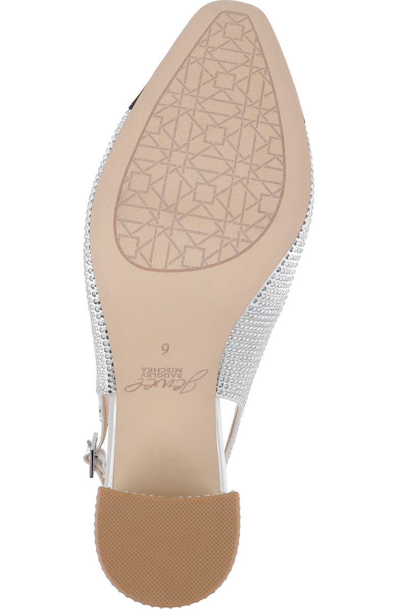 Jewel Badgley Mischka Tatumn Embellished Slingback Pump, Alternate, color, Ivory/ Black