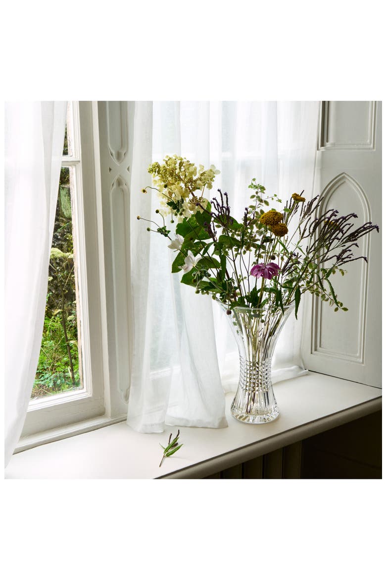 Lismore Diamond Lead Crystal Vase, Alternate, color, CLEAR