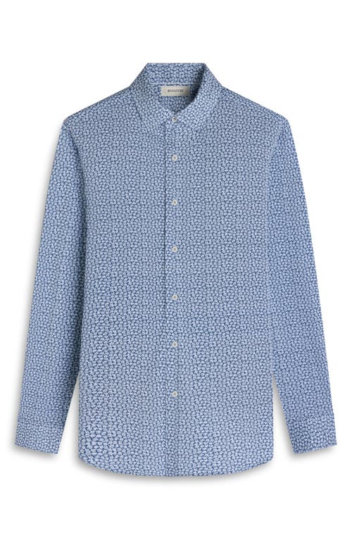 Bugatchi James Ooohcotton® Floral Button-up Shirt In Blue
