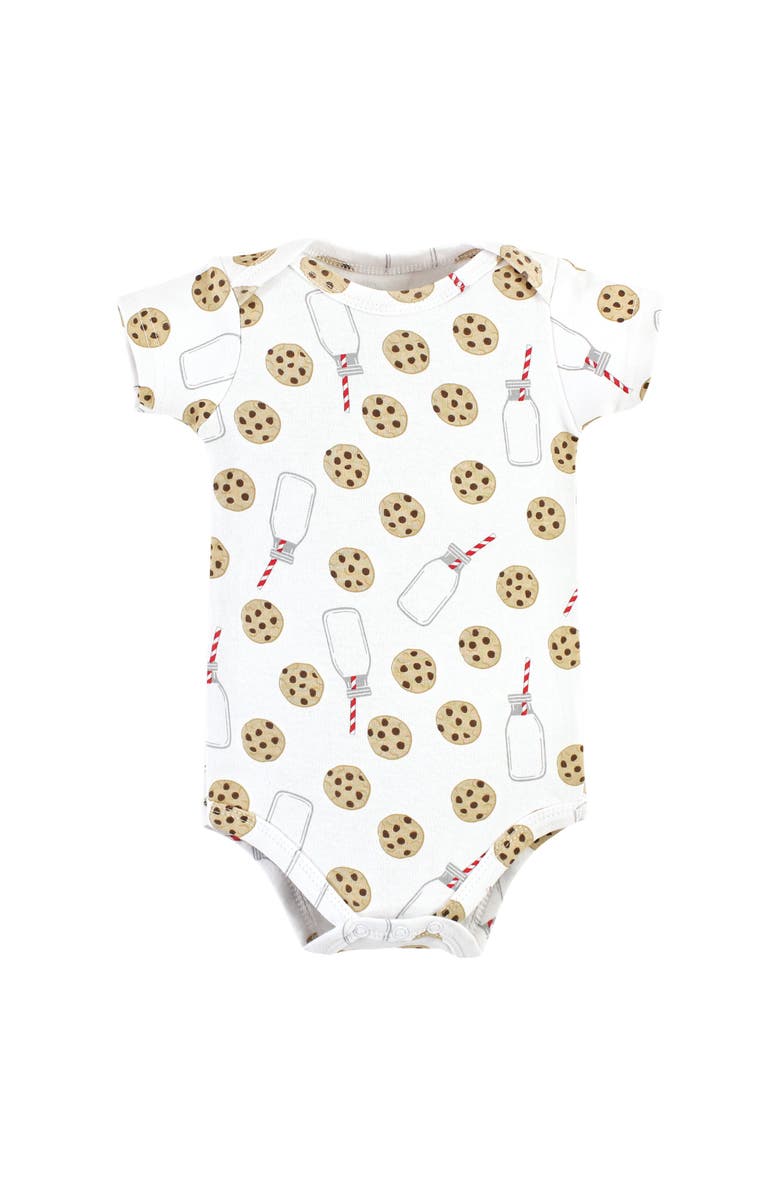 Hudson Baby Soft Cotton Bodysuit Triple Pack, Alternate, color, Leche Por Favor