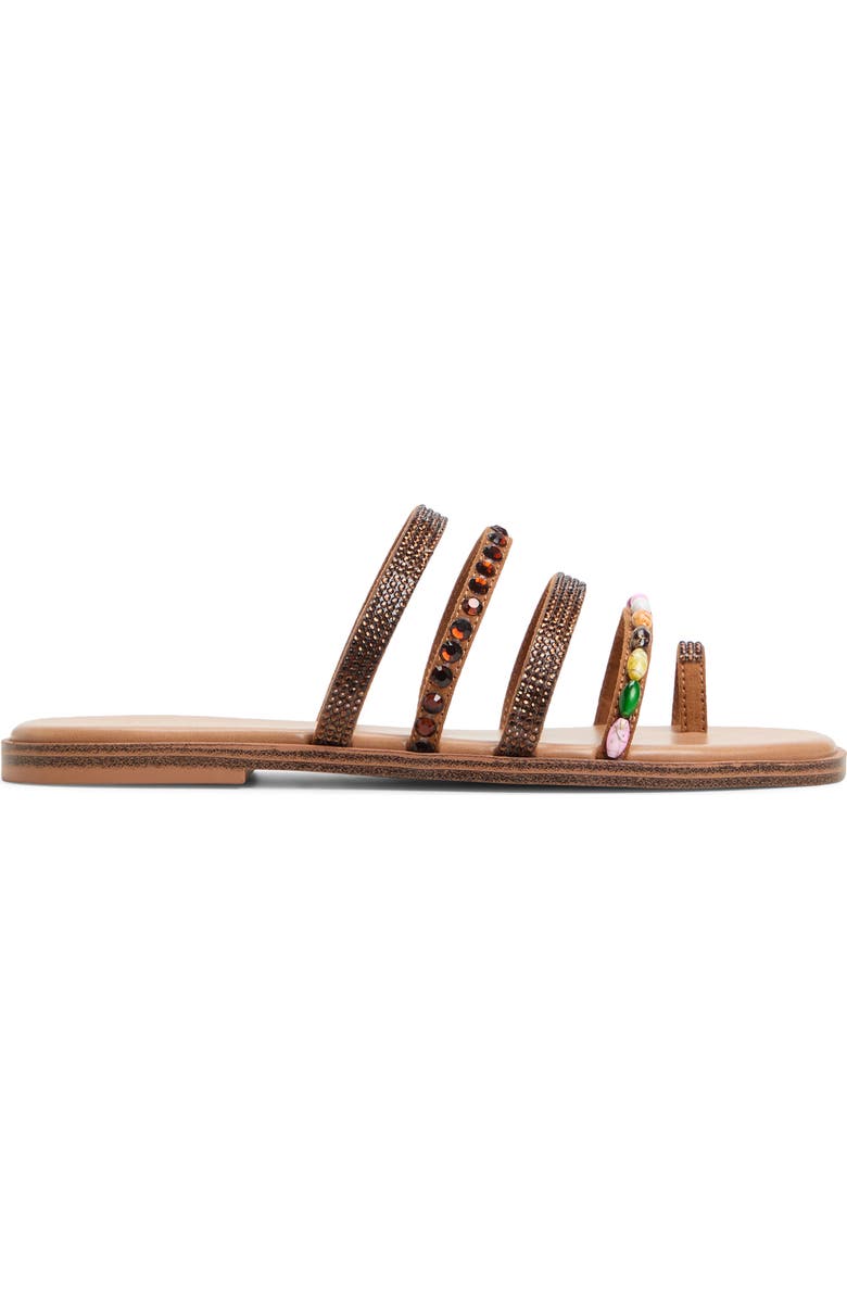 ALDO Lindya Toe Ring Slide Sandal, Alternate, color, Brown Multi