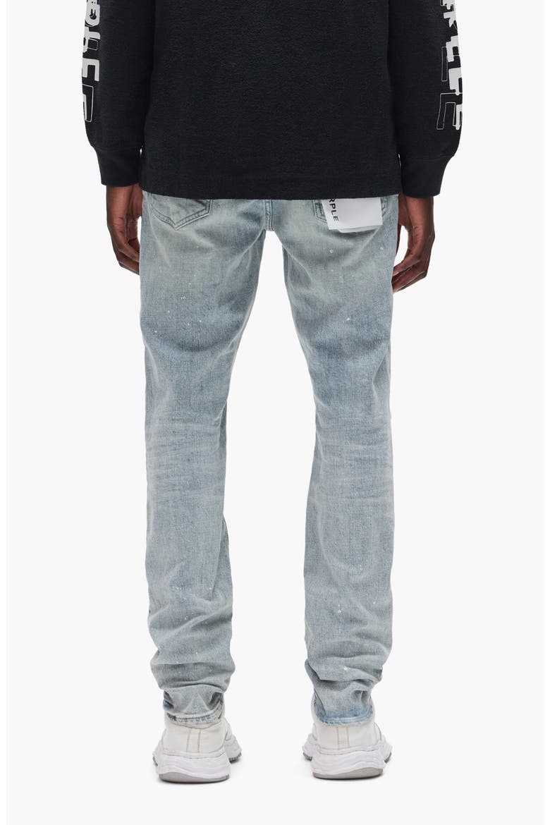 P001 Worn Reflective Skinny Jeans, Alternate, color, LIGHT INDIGO
