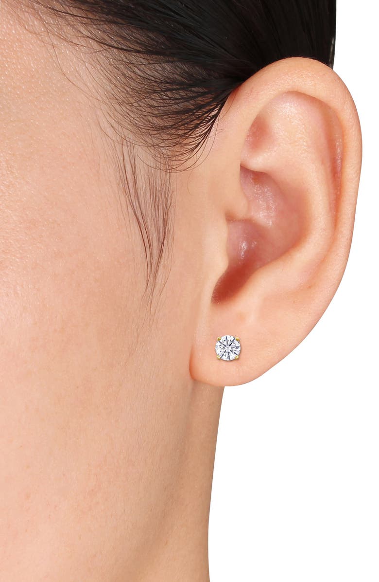 Created Forever Lab-Grown Diamond Solitaire Stud Earrings - 1ct., Alternate, color, Gold
