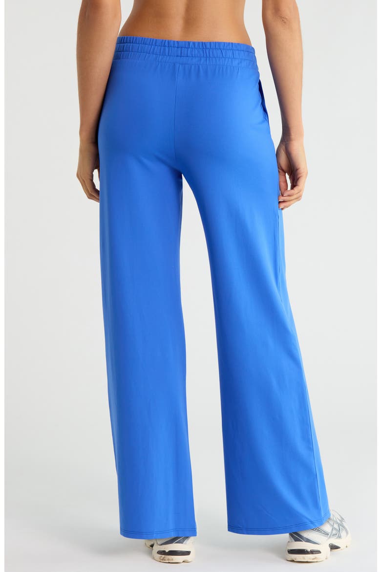 Halo Essential Wide Leg Sweat Pants, Alternate, color, ELECTRIC BLUE