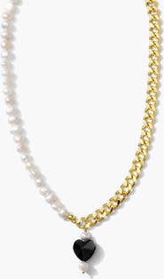Joey Baby Baroque Freshwater Pearl Heart Chain Necklace