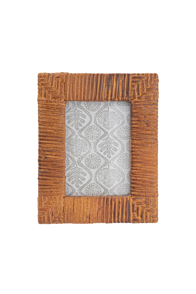 Handwoven Rattan Photo Frame, Alternate, color, Brown