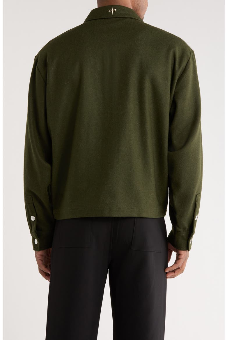 Trapani Wool Blend Zip-Up Jacket, Alternate, color, MILITARY