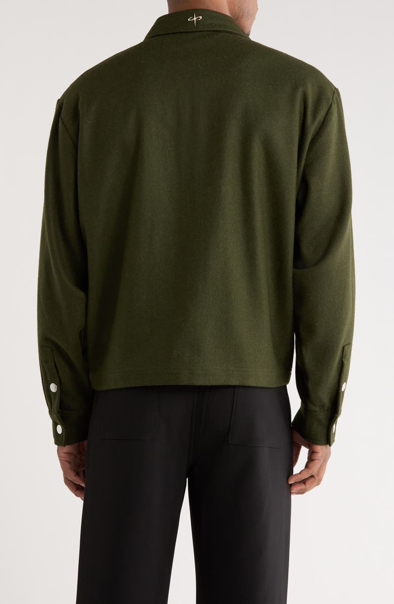 SANTO STUDIO Trapani Wool Blend Zip-Up Jacket, Alternate, color, Military