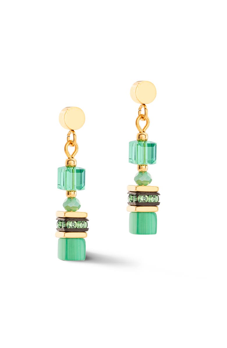 COEUR DE LION Earrings Mini Cubes Earrings, Main, color, Green