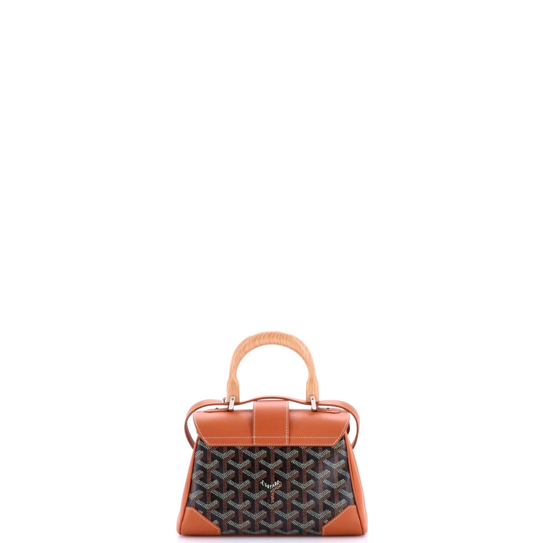 Saigon Top Handle Bag Coated Canvas with Leather Mini, Alternate, color, Brown