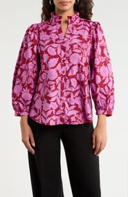 SUGARLIPS Yunice Floral Button-Up Top
