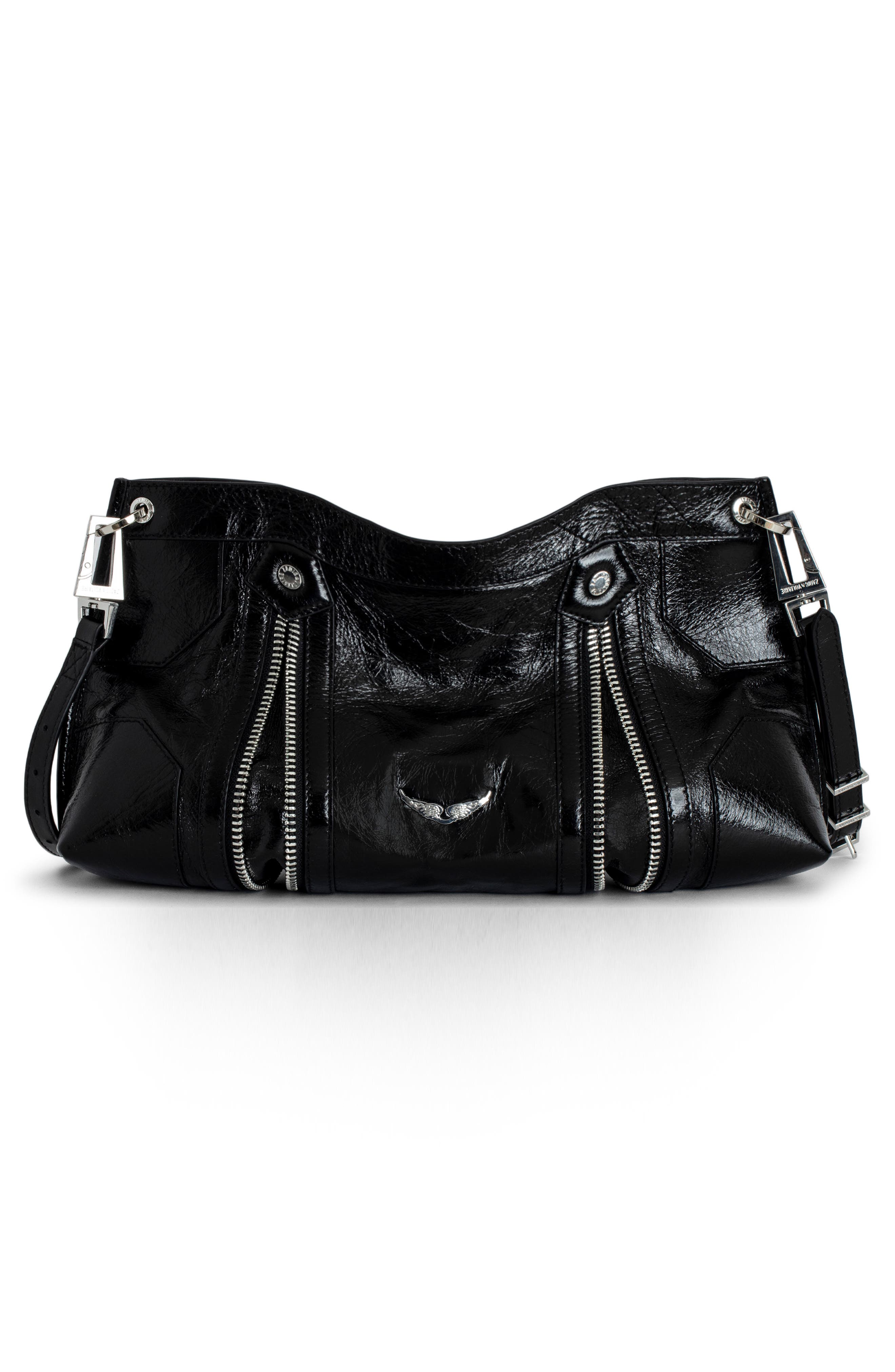 Zadig & Voltaire Sunny Moody Vintage Crossbody Bag, Alternate, color, Noir