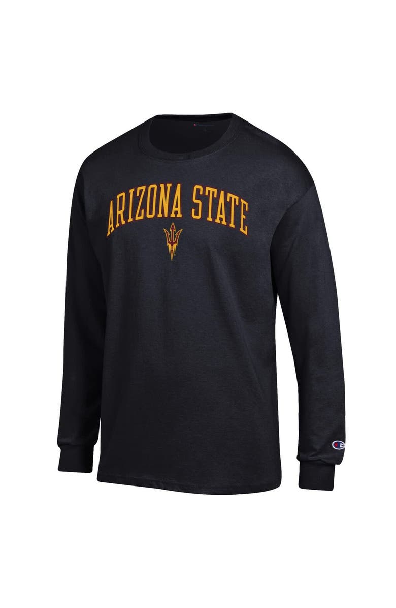 Champion Men's Champion Black Arizona State Sun Devils Arch Over Logo Long Sleeve T-Shirt, Alternate, color, Black