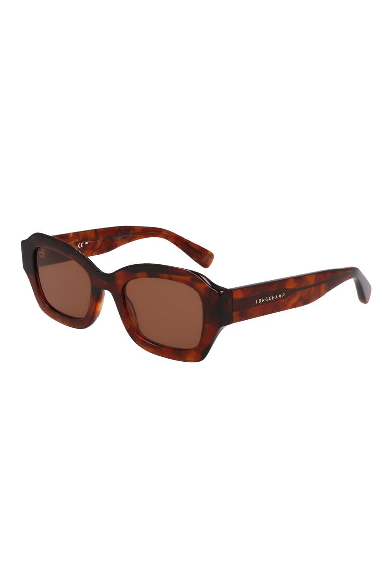 Heritage 50mm Cat Eye Sunglasses, Alternate, color, TEXTURED BROWN
