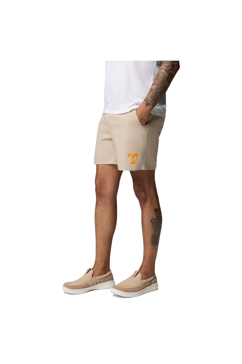 Men's Columbia  Natural Tennessee Volunteers PFG Terminal Roamer™ Omni-Shade™ Stretch Shorts, Alternate, color, Natural