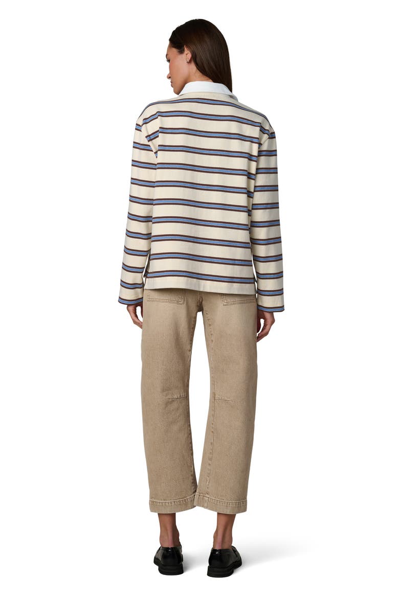 The Dylan Oversize Rugby Shirt, Alternate, color, ECRU AZURE MULTI S