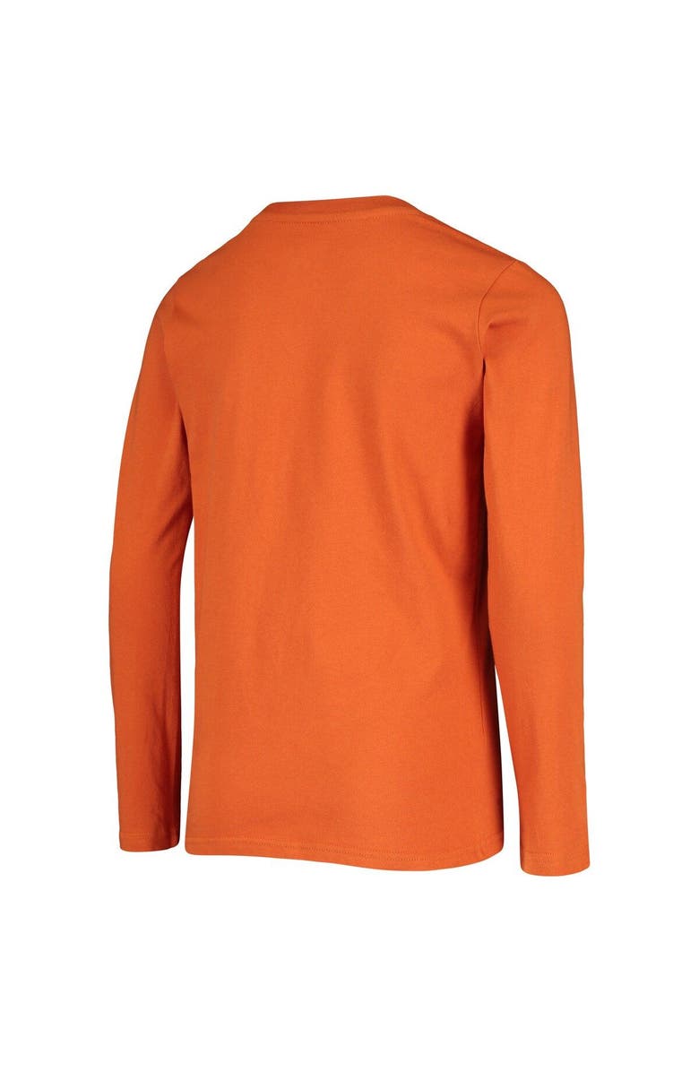 Outerstuff Youth Texas Orange Texas Longhorns Arch Over Logo Long Sleeve T-Shirt, Alternate, color,