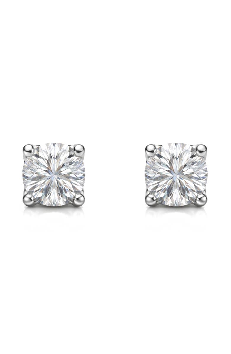 BEST SILVER Moissanite Stud Earrings, Main, color,