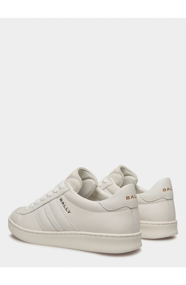 Bally Tennis Sneaker in Plain Calf Leather, Alternate, color, White